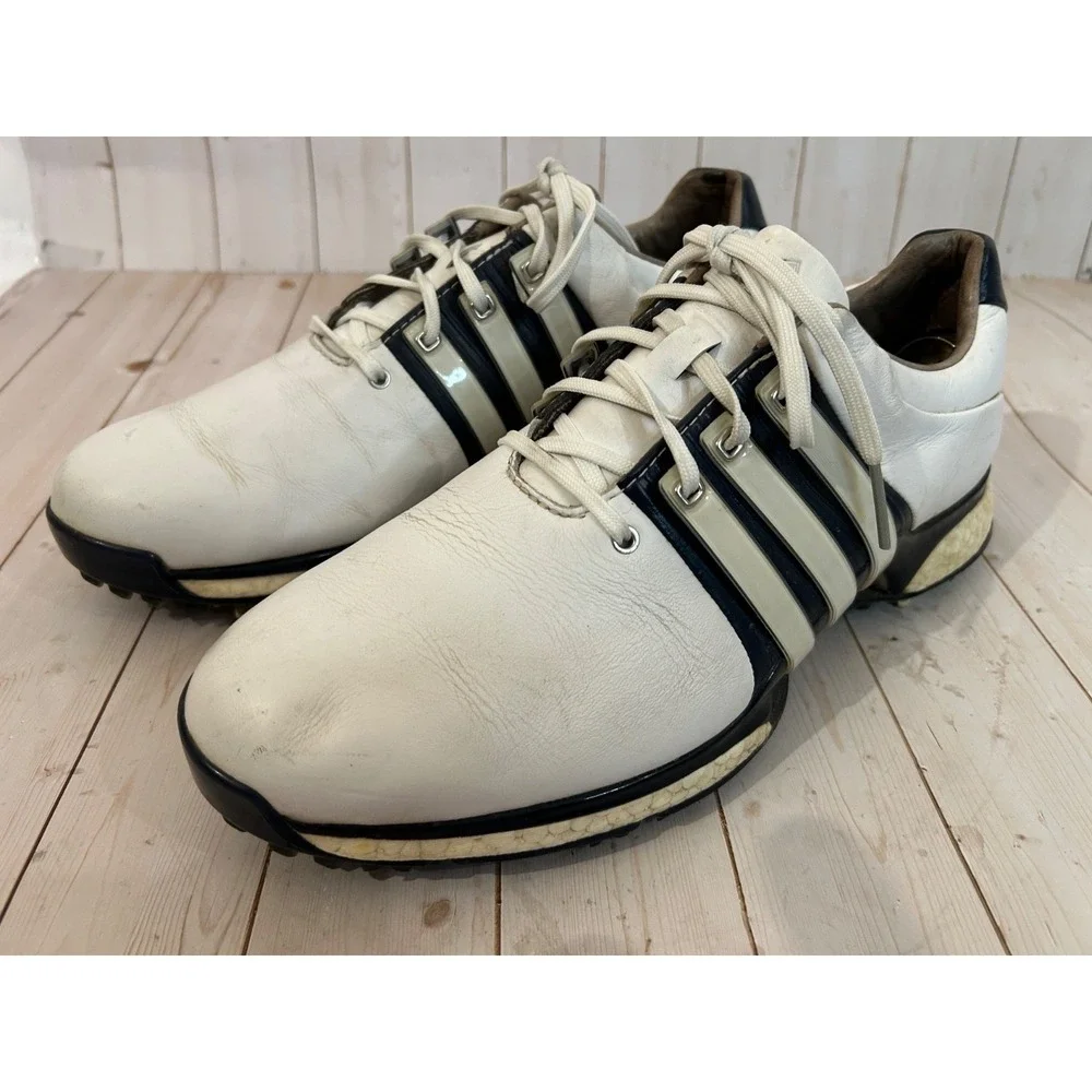 Adidas Tour‎ 360 XT Boost White Blue Golf Shoes Men's Sz 9.5